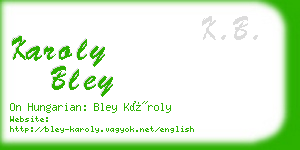 karoly bley business card